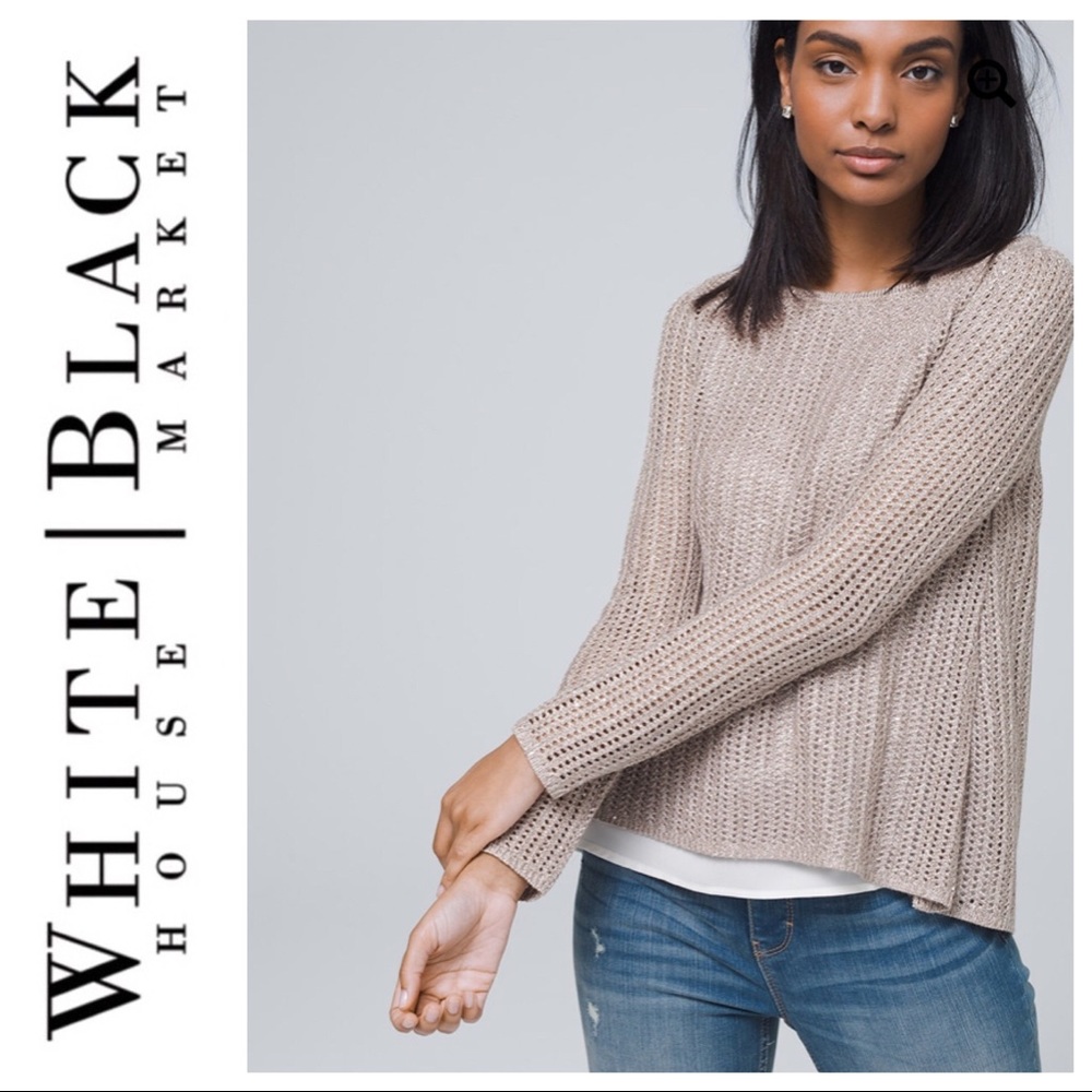 WHITE HOUSE BLACK MARKET TWOFER SWEATER MEDIUM